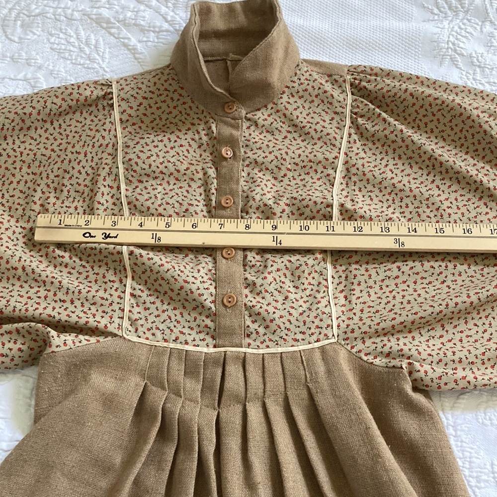 Vintage 70s dress prairie cottage core tiny floral print hippie boho size XS - Picture 8 of 14